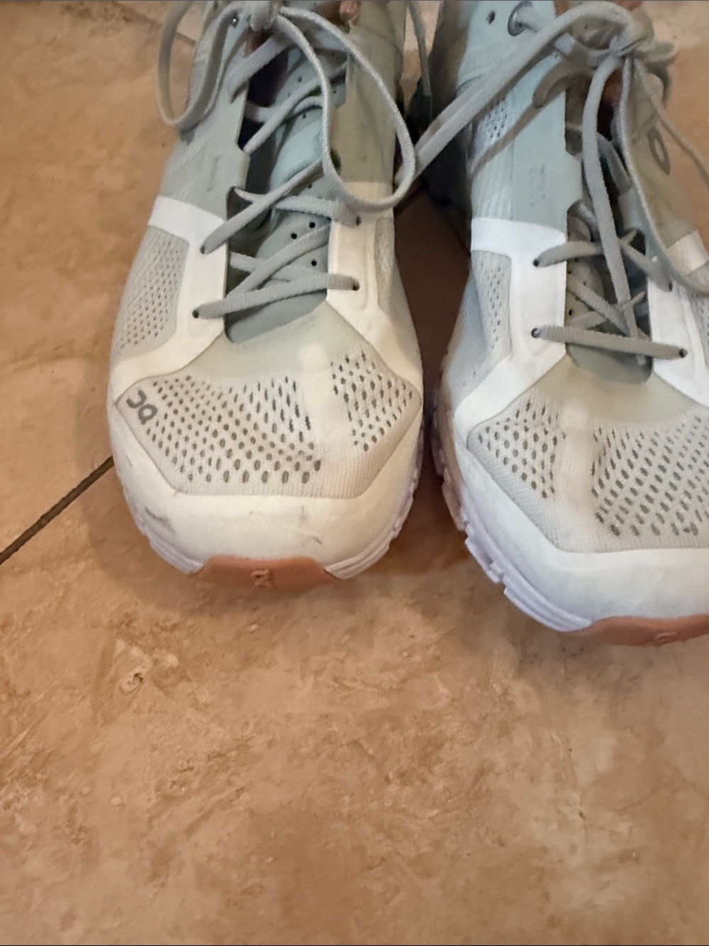 Women's Lightweight Athletic Sneakers in Light Gray, Sage & Dusty Pink - Picture 2 of 5